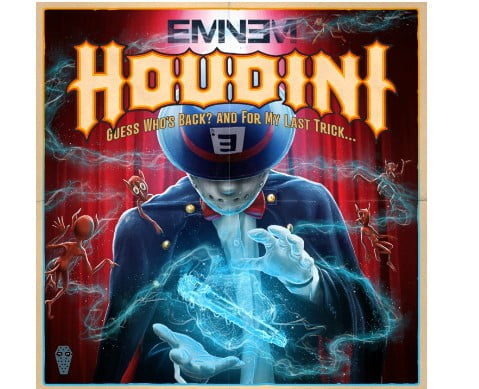 "Eminem Unveils First Single 'Houdini' from His Anticipated Album 'The Death of Slim Shady (Coup D'État)'